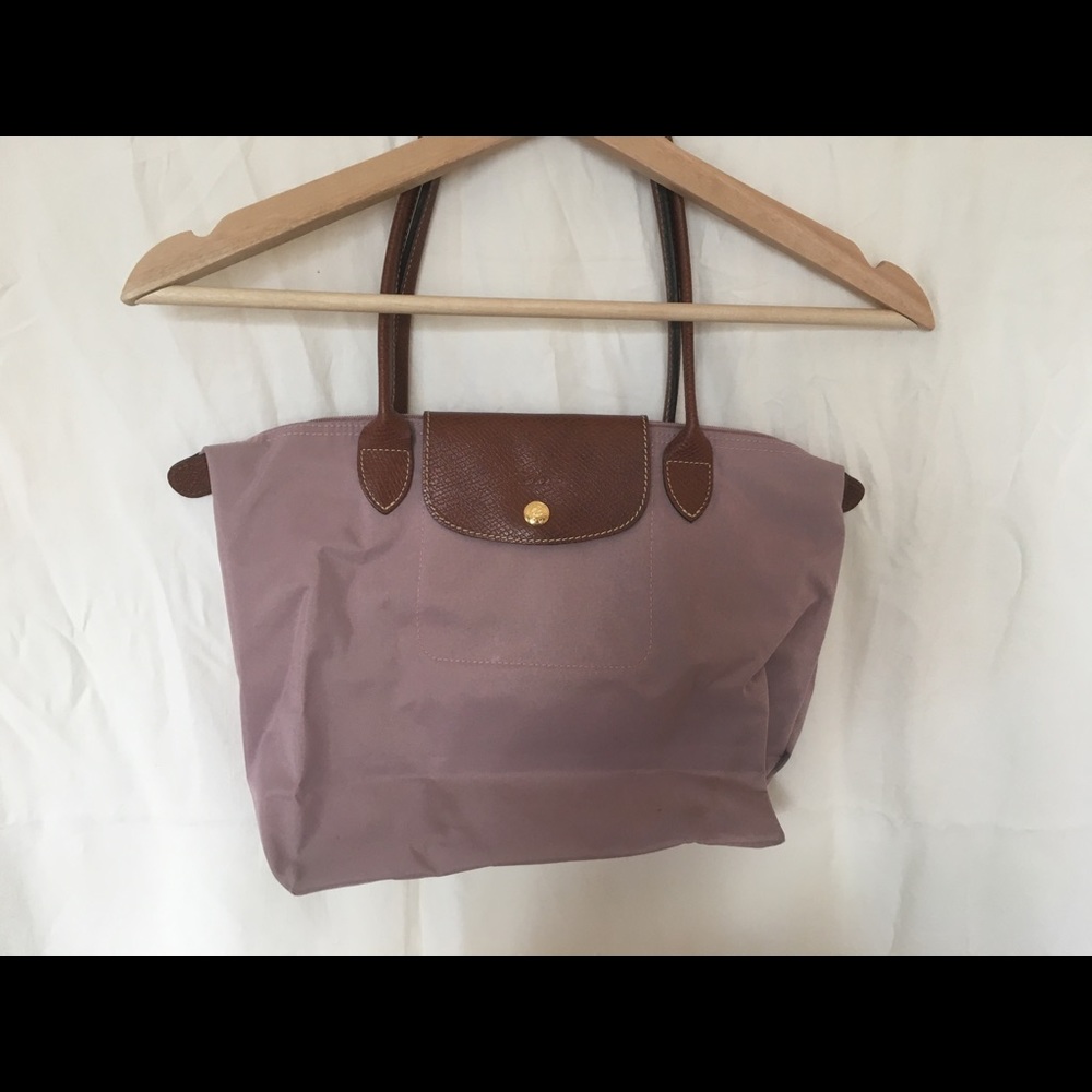 Pink Longchamp medium bag